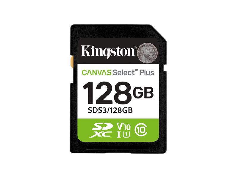 Kingston SDXC-Karte Canvas Select Plus Gen3 128 GB Robuste SDXC-Karte für Full-HD-Aufnahmen und Datentransfers