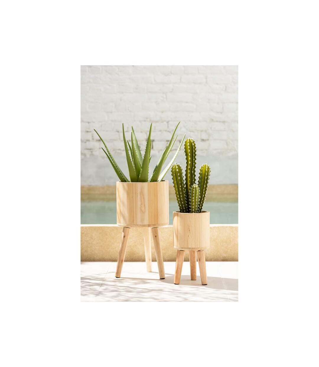 Paris Prix - Lot De 3 Cache-pots En Bois paul 49cm Naturel