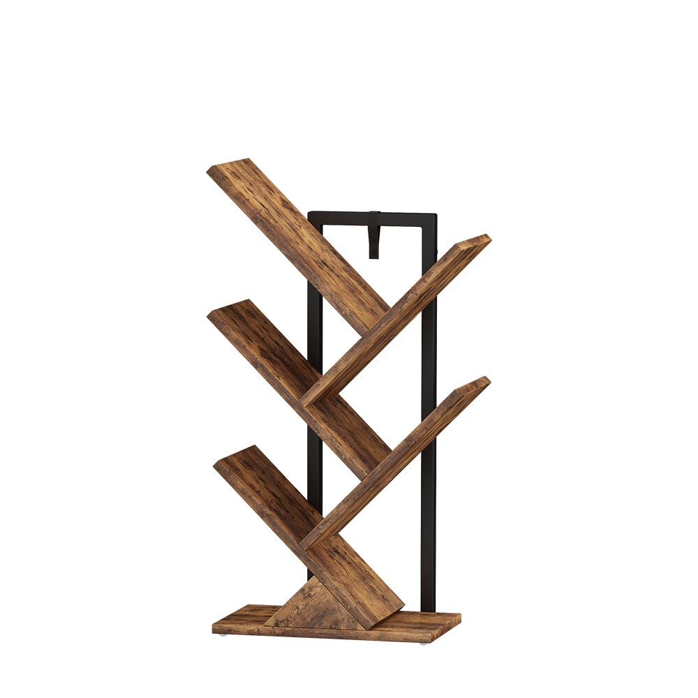 Vicco Bücherregal Fyrk Antikholz Schwarz 34 x 71 cm