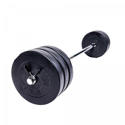 Conjunto de barra e pesos de plástico Gorilla Sports de 38 kg