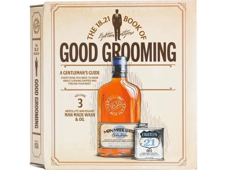L'Oreal Paris Hair & Body Care Set for Men 18.21 Man Made Faux Book Gift Set Absolute Mahogany