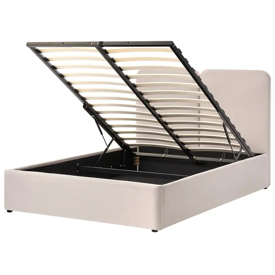ARBOIS - Bed met opbergruimte - Beige - 140 x 200 cm - Polyester
