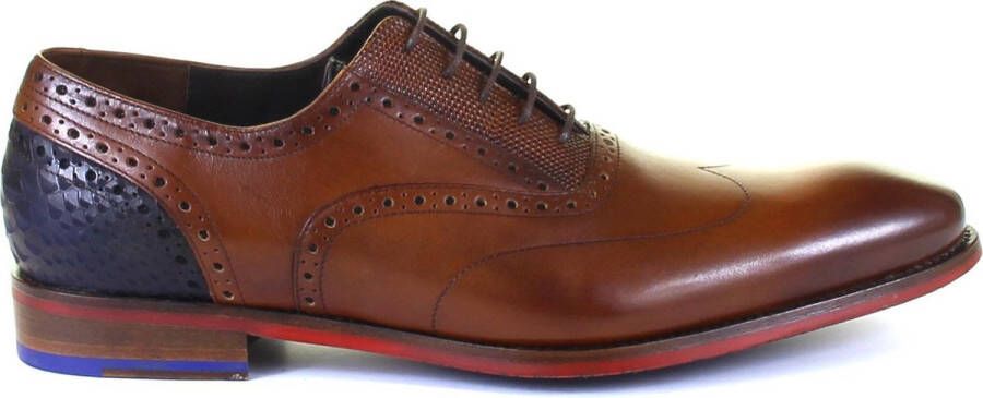 Floris van bommel De Stapper 03.00 Cognac G+Wijdte Veterschoenen