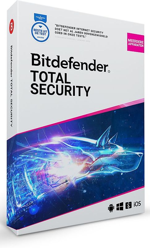 Bitdefender - Total Security - Antivirus - Jaarlicentie - 5 Apparaten