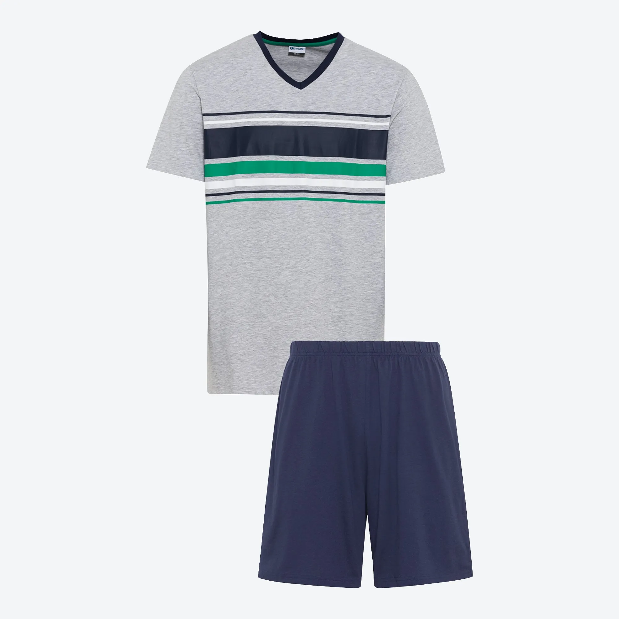 Herren-Shorty mit Kontrast-Streifen, 2-teilig