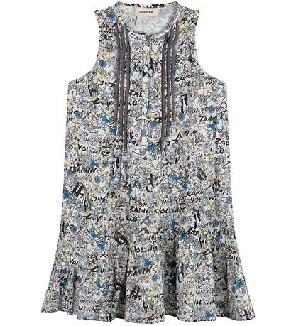 Zadig & Voltaire Kleid - Hellblau m. Blumen