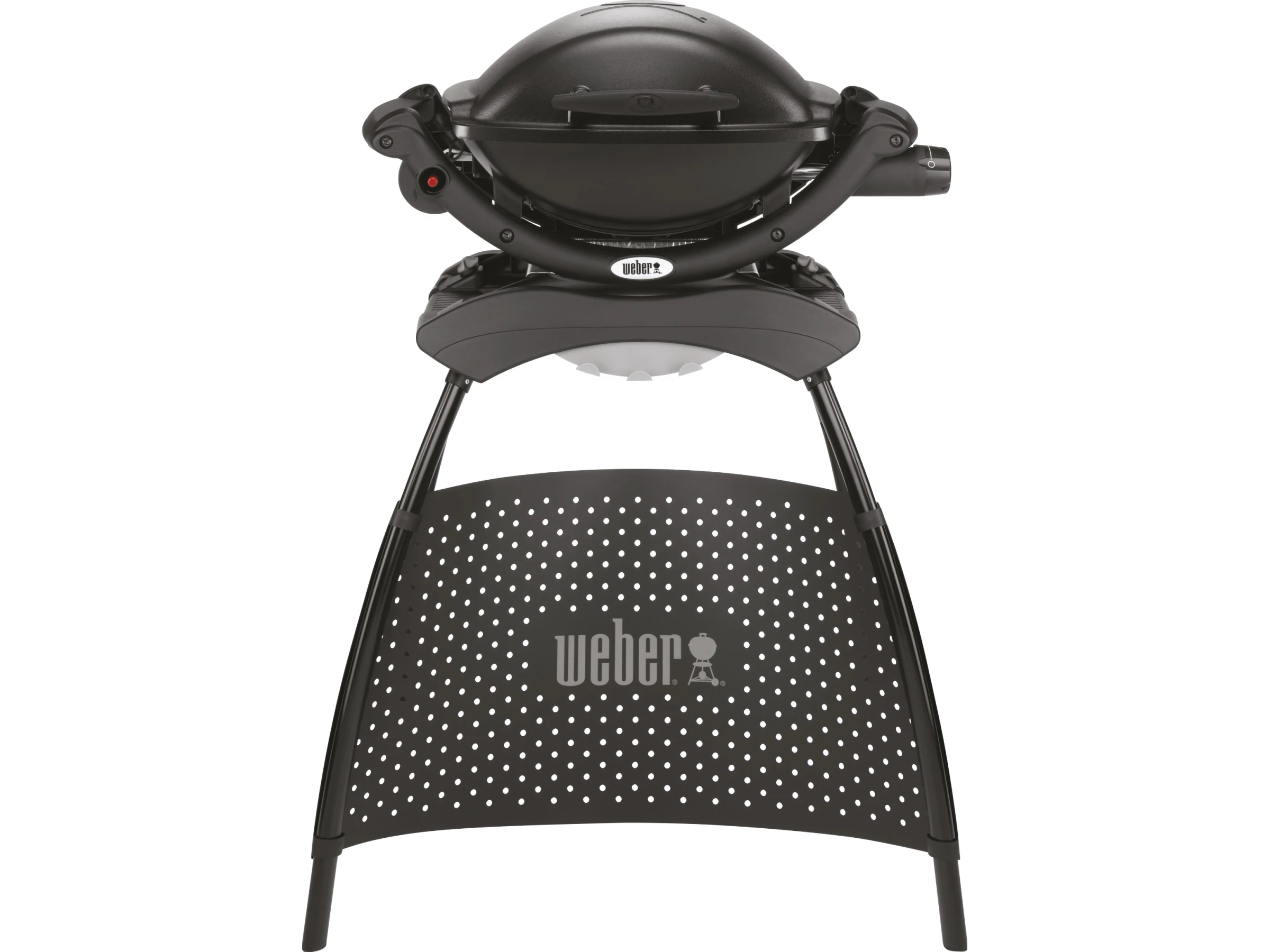 Weber Gasgrill Q 1000 Stand mit 1 Brenner und Aromaschienen Schwarz