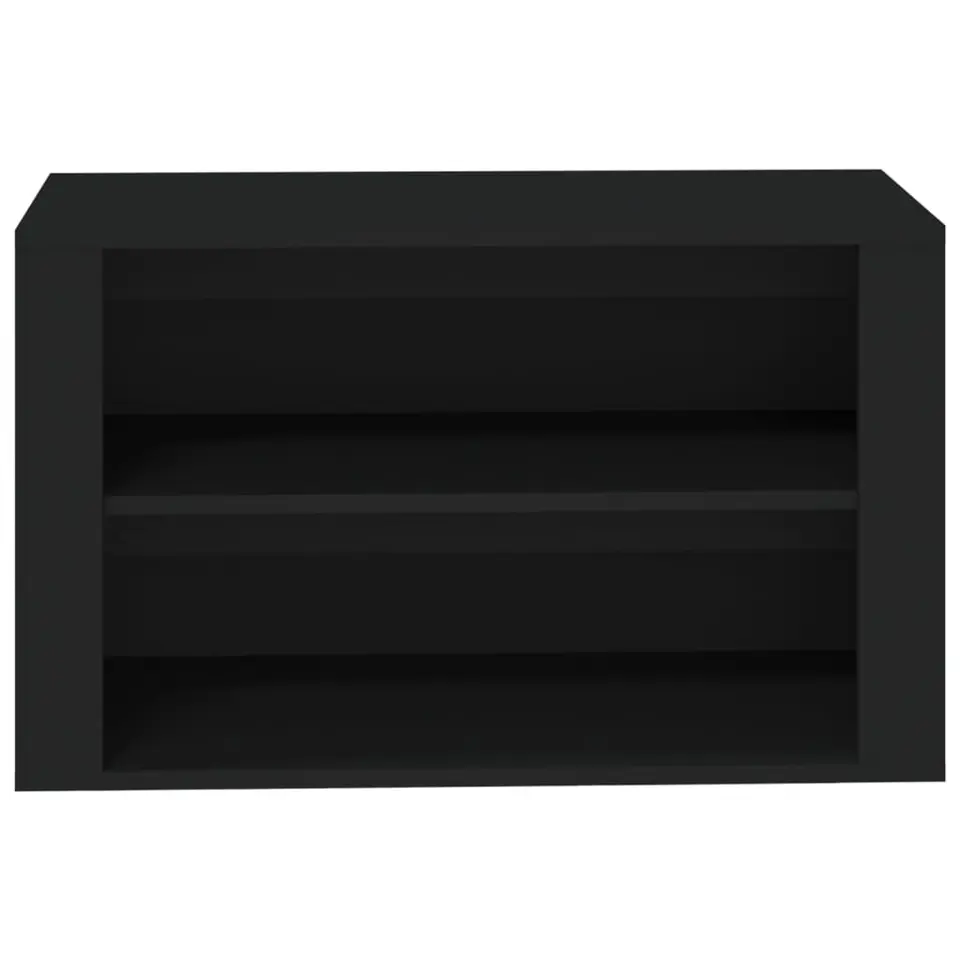 vidaXL - Schoenenrek - Zwart - Bewerkt hout