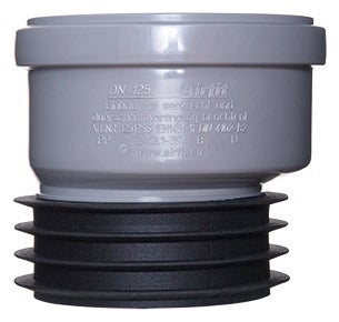 Airfit universele steekmof, excentrisch, DN 125x125, geschikt voor buisbinnendiameters van 113-119 mm, offset 8,6 mm