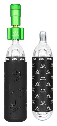 Gonfleur CO2 Peaty's Holeshot MTB Vert Emeraude   2 Cartouches de CO2 (25g)