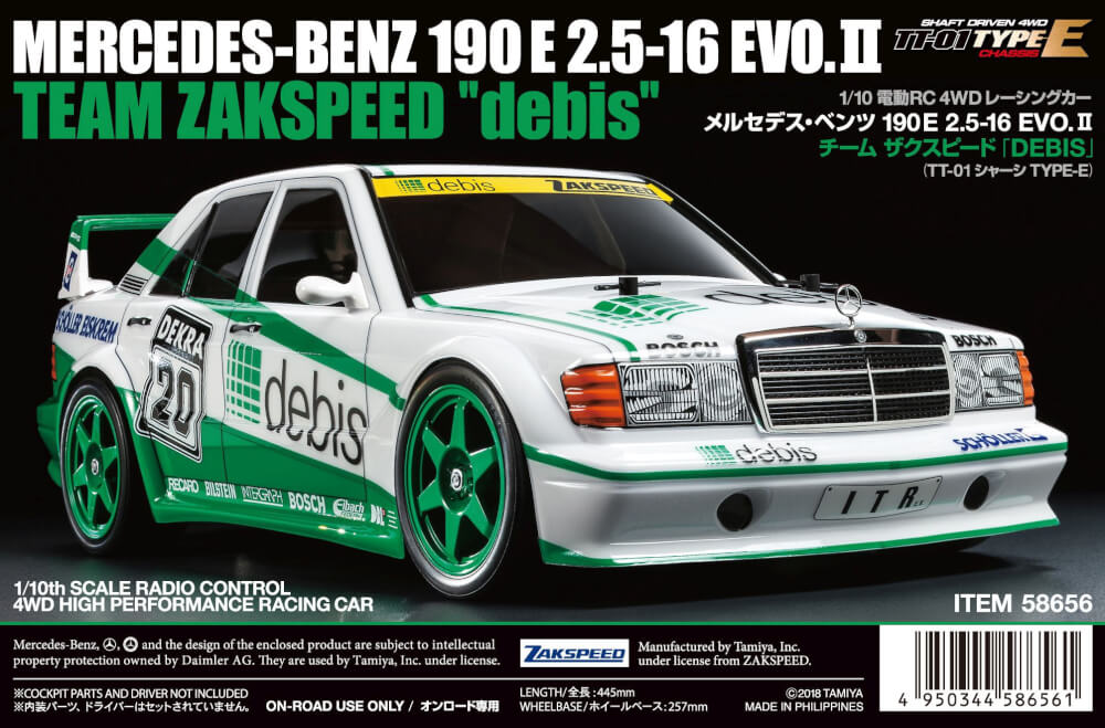 1:10 RC MB 190E debis Zakspeed TT-01E