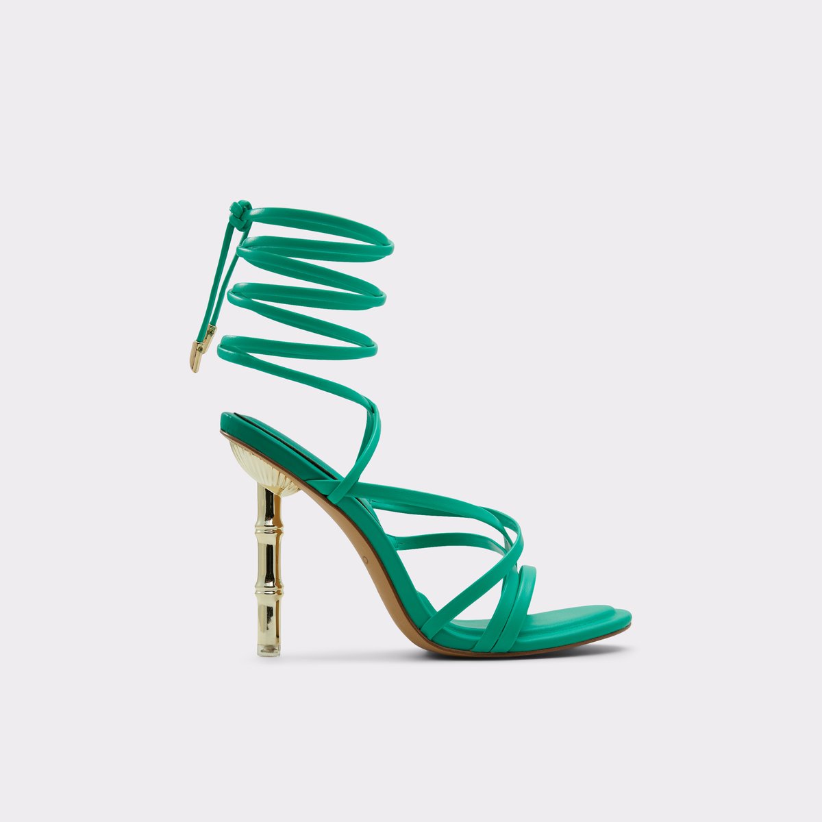 Bamba Dark Green Women Strappy Sandals
