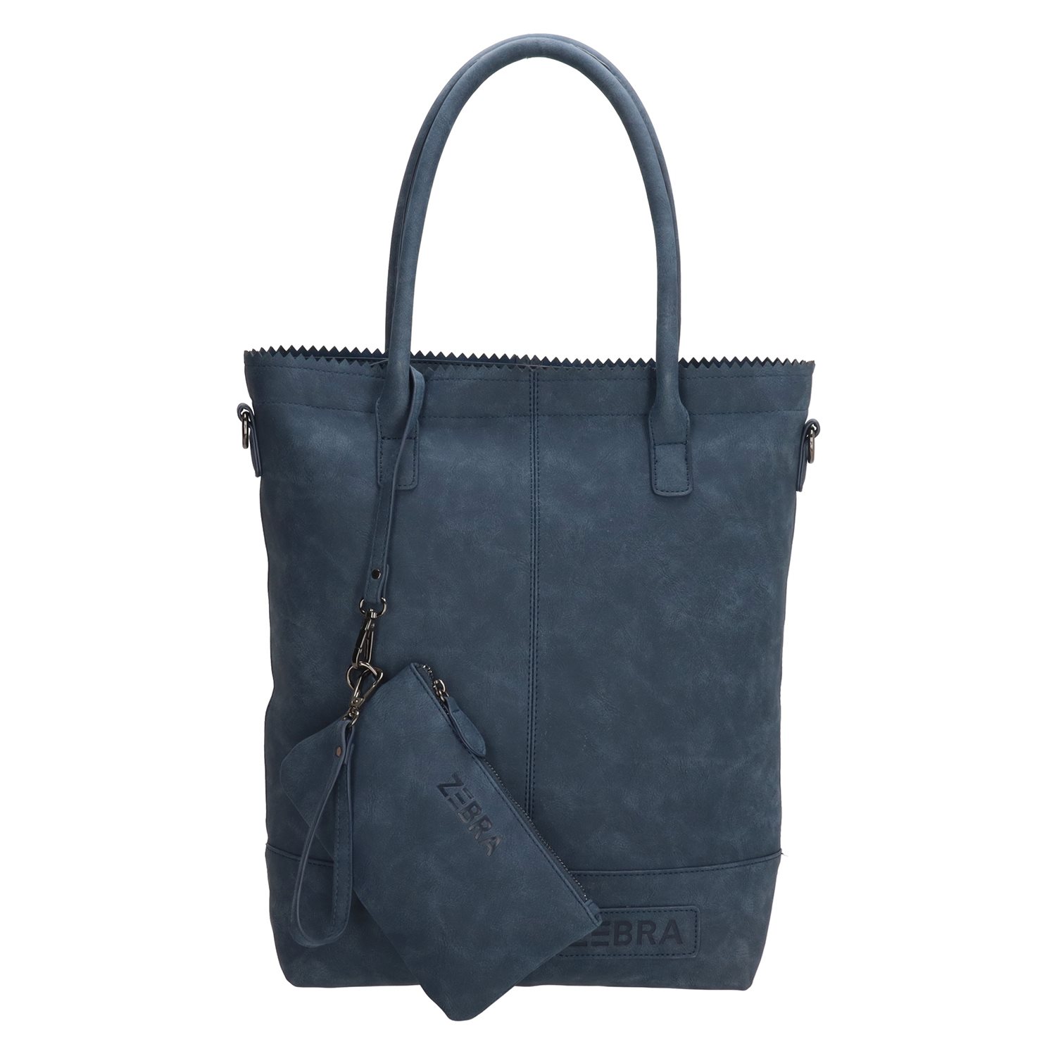 Zebra Trends Kartel Met Rits Shopper jeansblauw