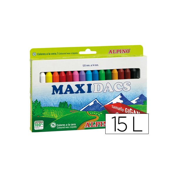 Alpino Lápis de Cera Maxidacs 15 un.