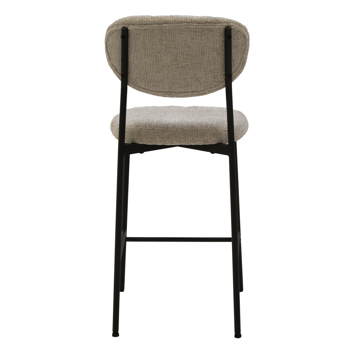 Giga Meubel - Barstoel Beige Stof - 44x50x97cm - VajÃ¨n - Set van 2