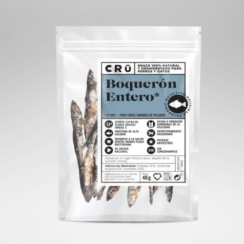 Anchovas secas CRU para cães