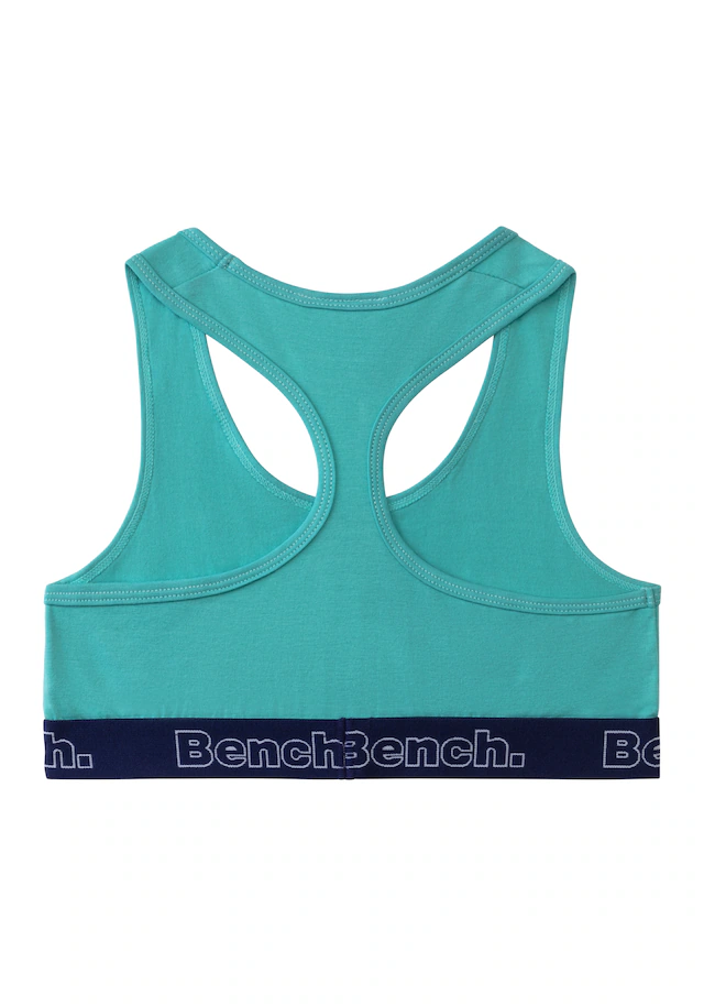 Bench. Bustier, 3 Stk. mit kontrastfarbigem Bündchen und Racerback