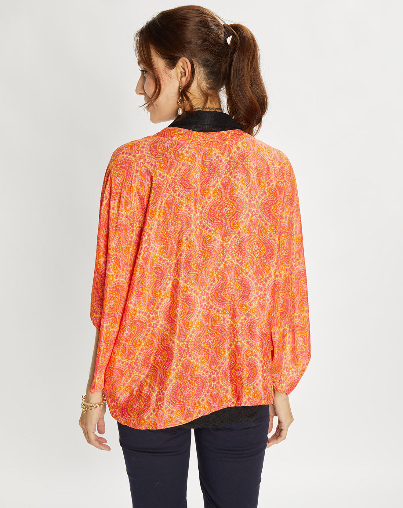 Lauren Vidal Kimono en Soie mélangée Sasha sunny