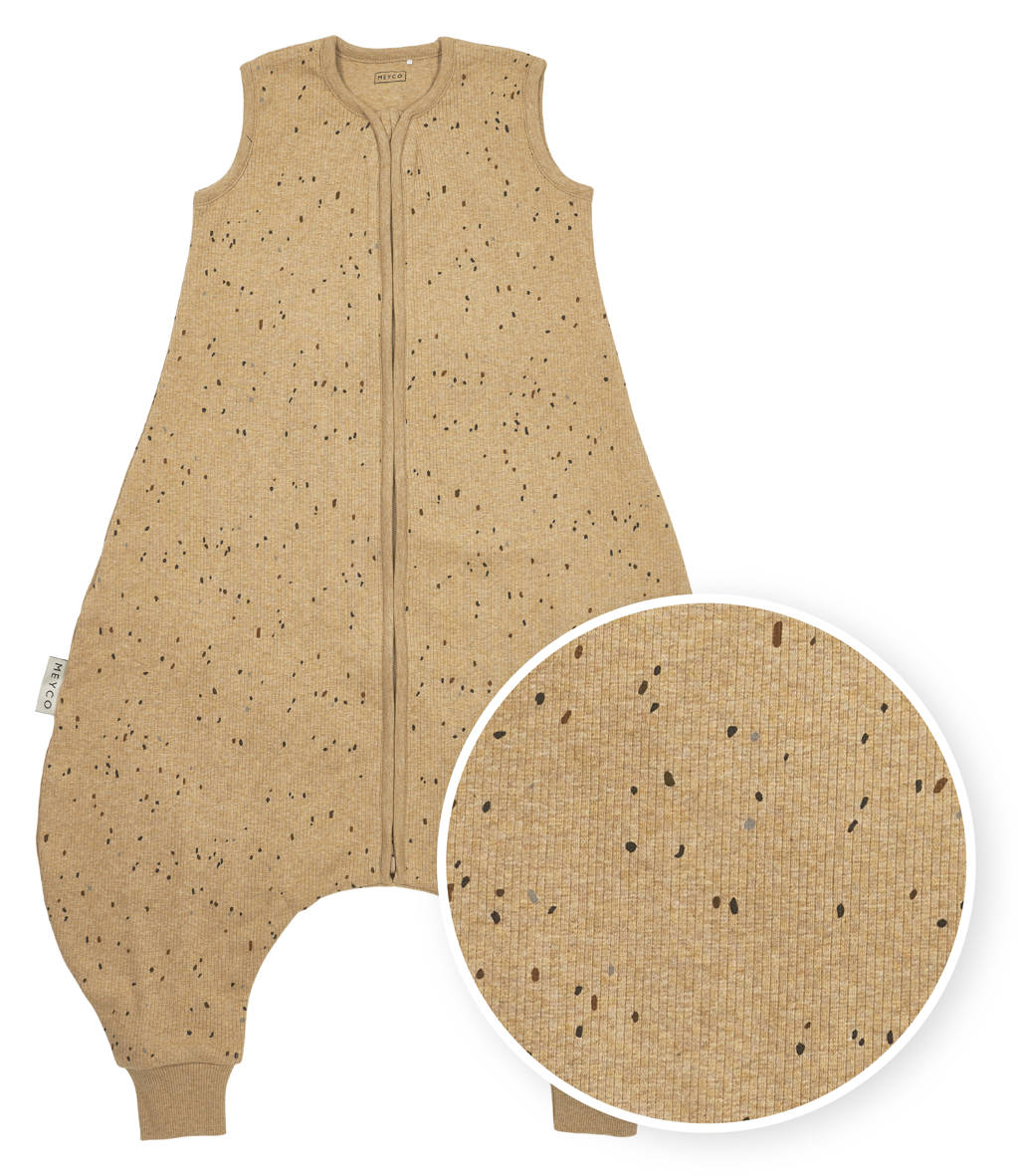 baby zomer slaapoverall jumper Rib Mini Spot toffee melange