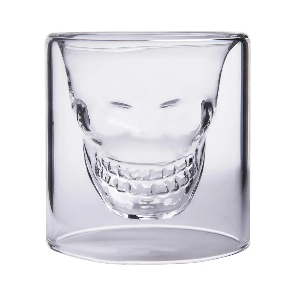 Aretica Shot glaasje Skull set van 4 glas -