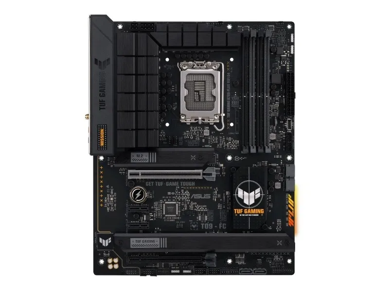 ASUS TUF GAMING B760-PLUS WIFI D4 - Bundkort - ATX - LGA1700 sokkel - B760 Chipset - USB 3.2 Gen 1, USB 3.2 Gen 2, USB-C 3.2 Gen 2x2 - 2.5 Gigabit LAN, Wi-Fi 6, Bluetooth - onboard grafik (CPU påkrævet) - HD Audio (8-kanaler)