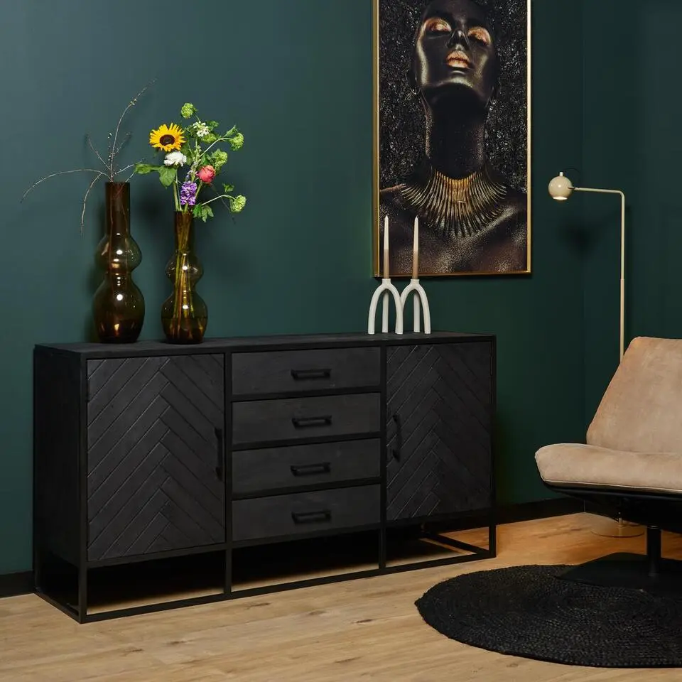 StarFurn - Dressoir New York - 165 cm - zwart
