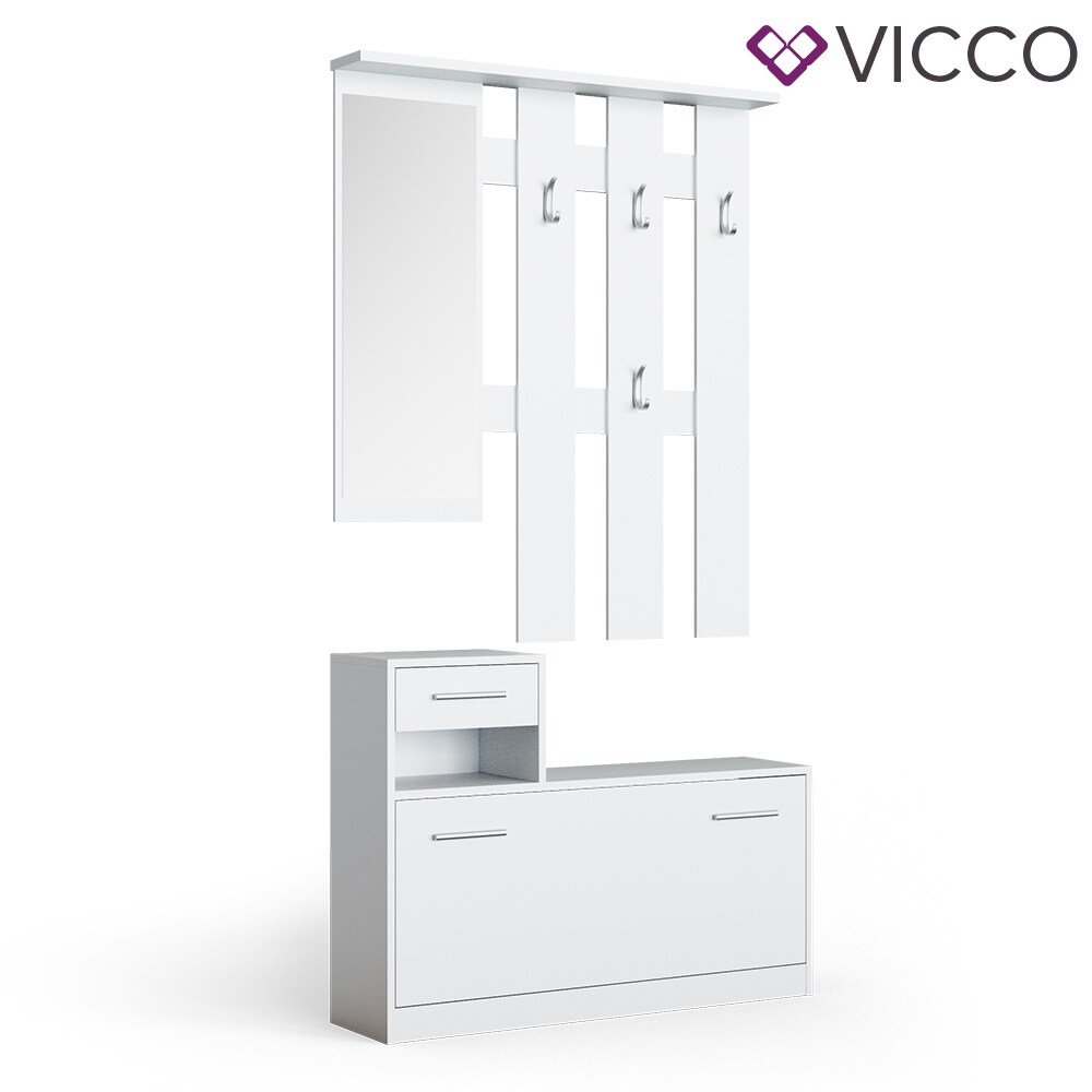 Vicco Flurgarderobe Set Billy weiß Garderobe Dielengarderobe Kompaktgarderobe