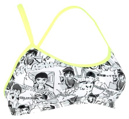 Haut Maillot de Bain 2-Pièces Femme Michael Phelps Manga Racing Back / Noir / Jaune