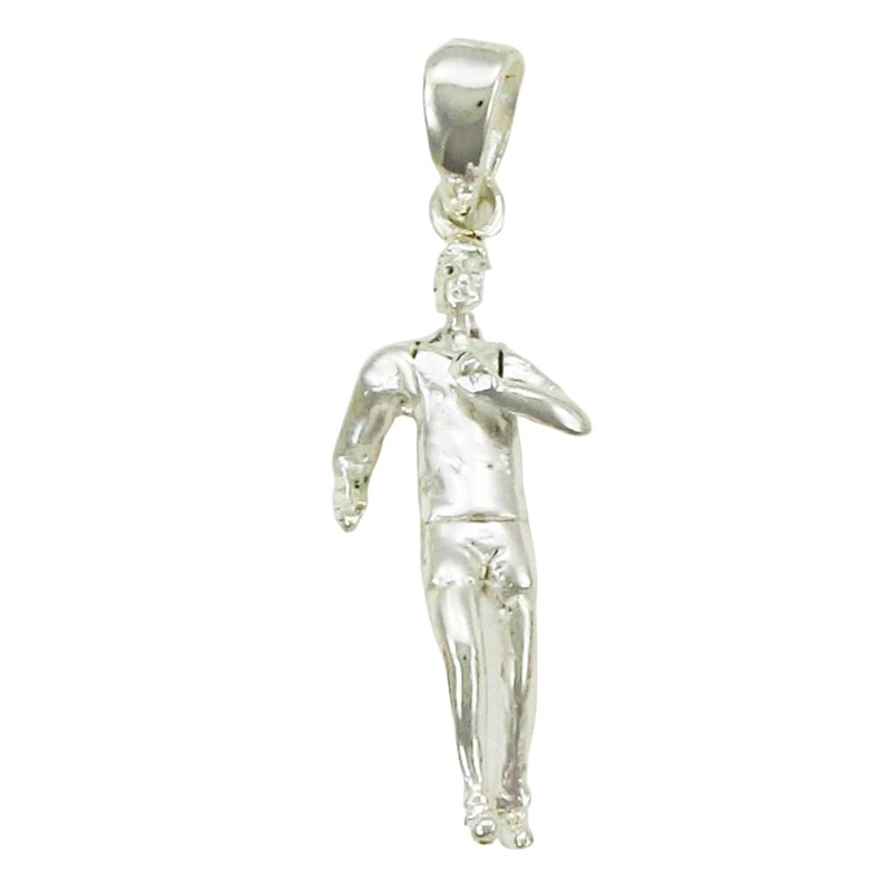Pendentif athlétisme la marche athlétique - Argent massif