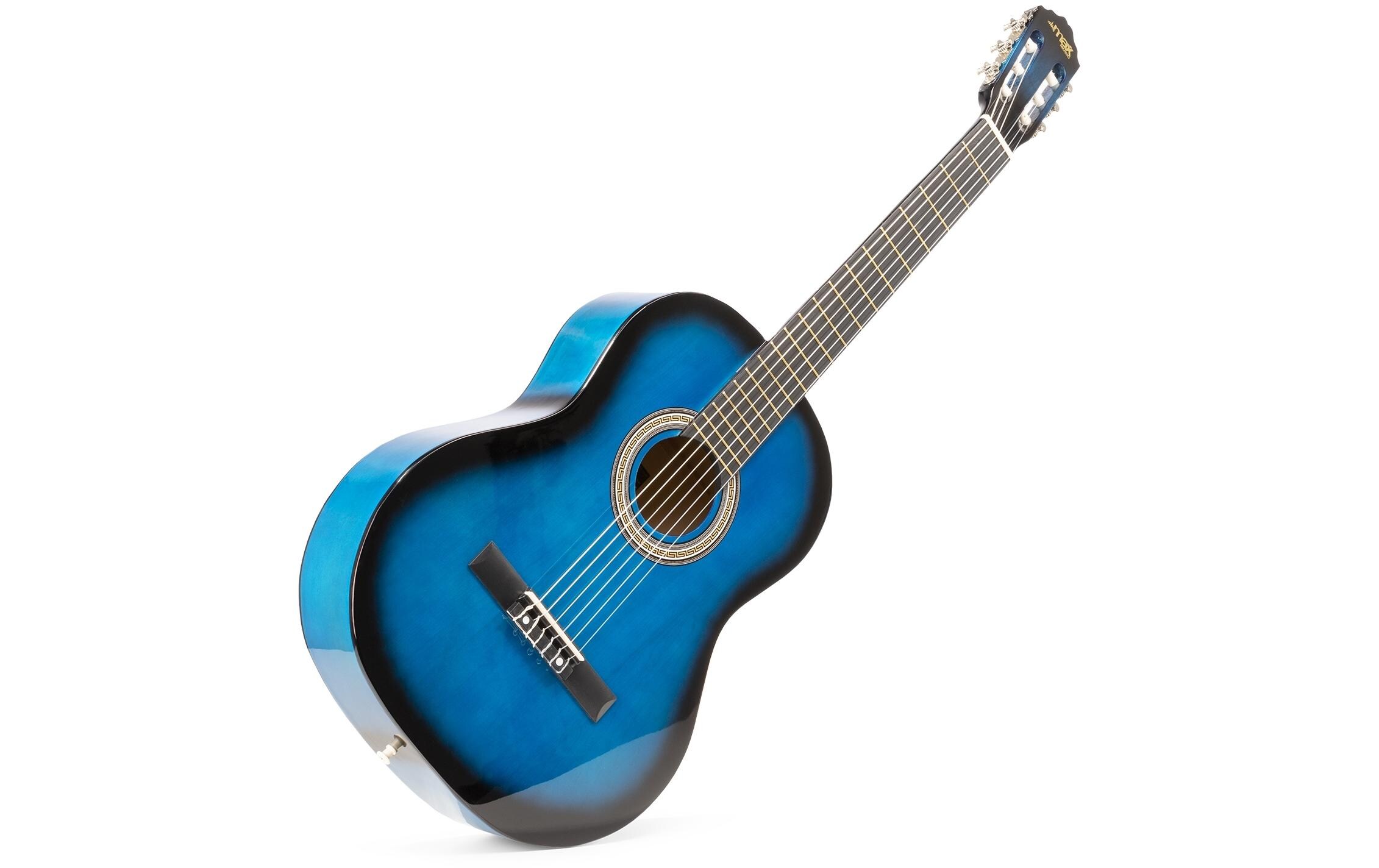 Konzertgitarre SoloArt Set BlauKlassische Gitarre mit Zubehör