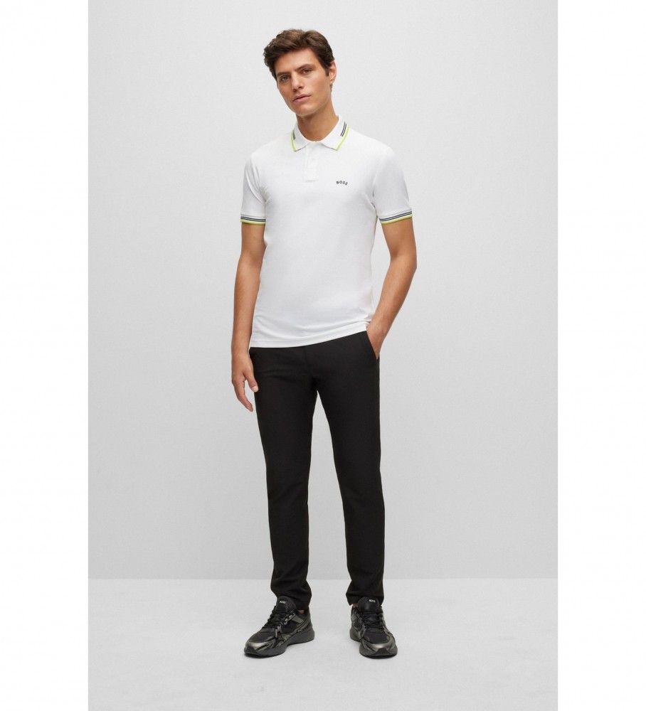 BOSS Polo Paul Curvado Branco