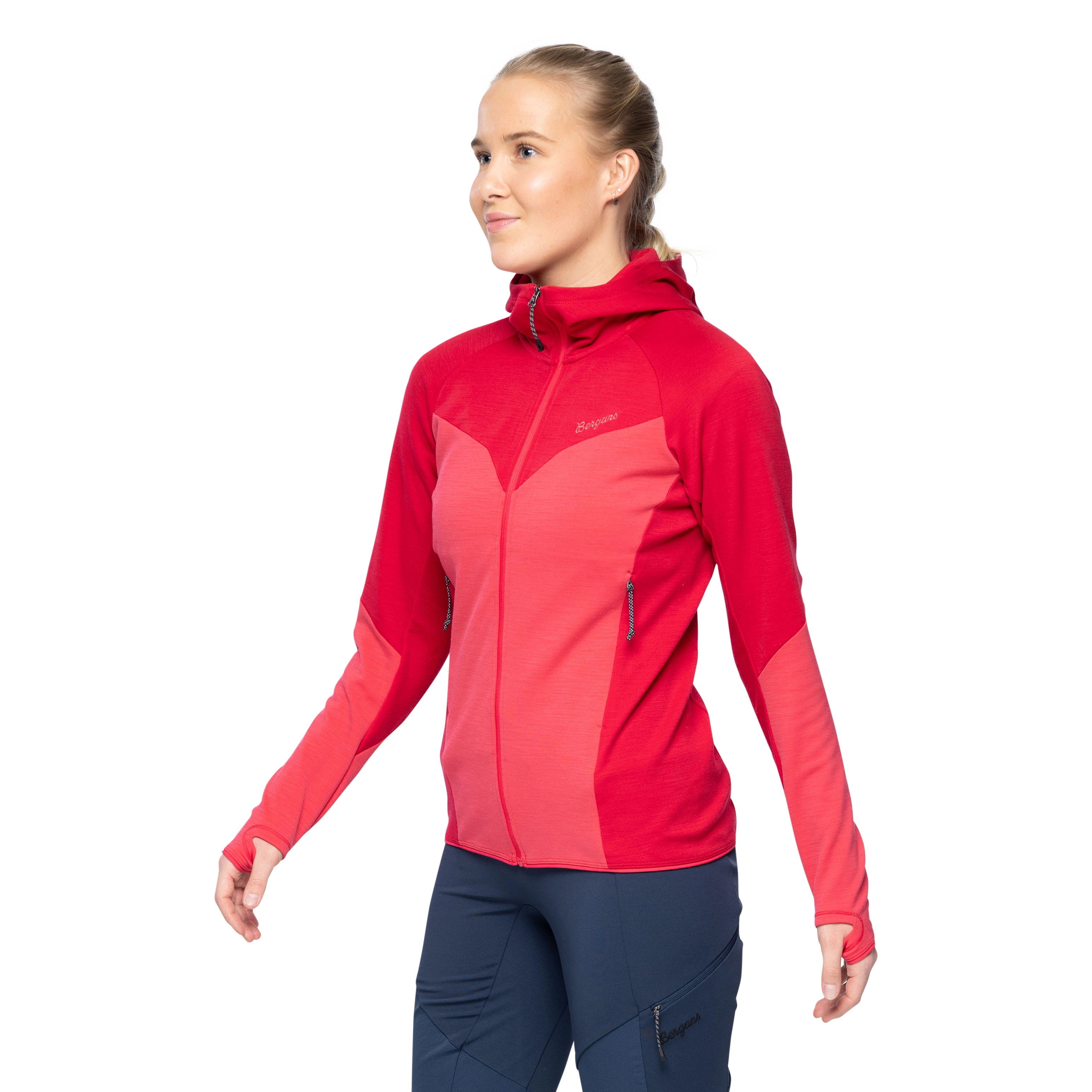 Tind Merino Hood Jacket Women Alpine Rose / Light Alpine Rose