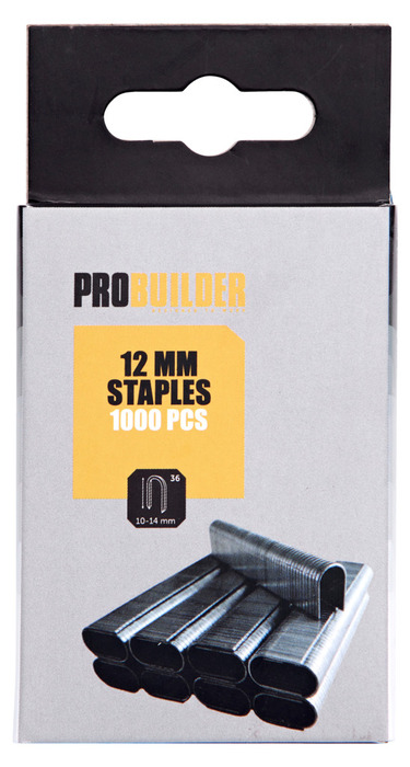 Hæfteklammer 12 mm nr. 36 1000 stk. - Probuilder
