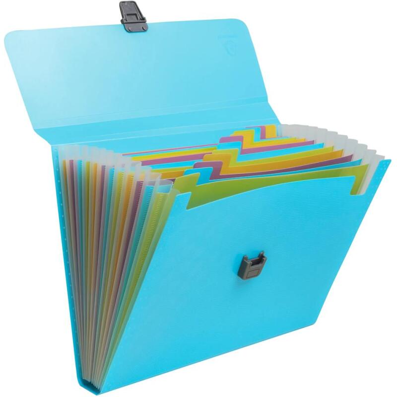 Trieur valisette 13 compartiments PP recyclé Pop'N Co - Cyan