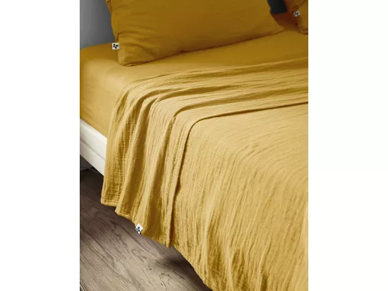 Drap plat 270 x 300 cm GAÏA Safran
