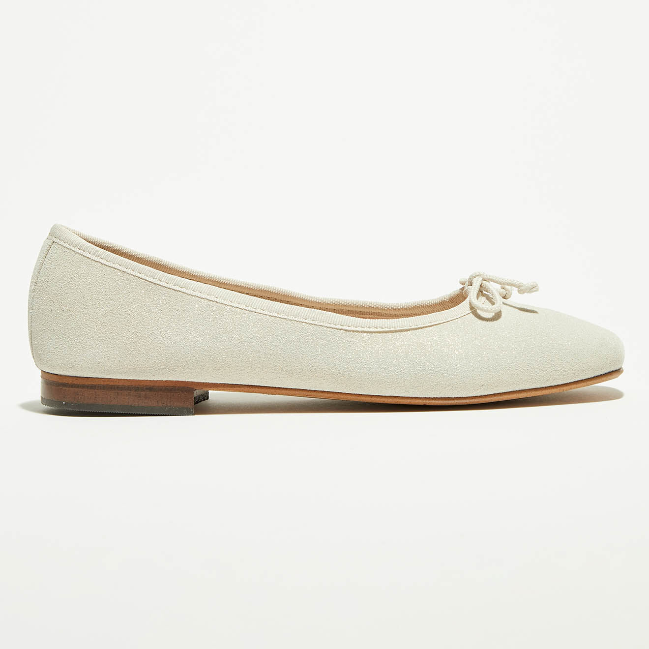 Quartier Latin Ballerines en Cuir verni pailleté Irene beiges