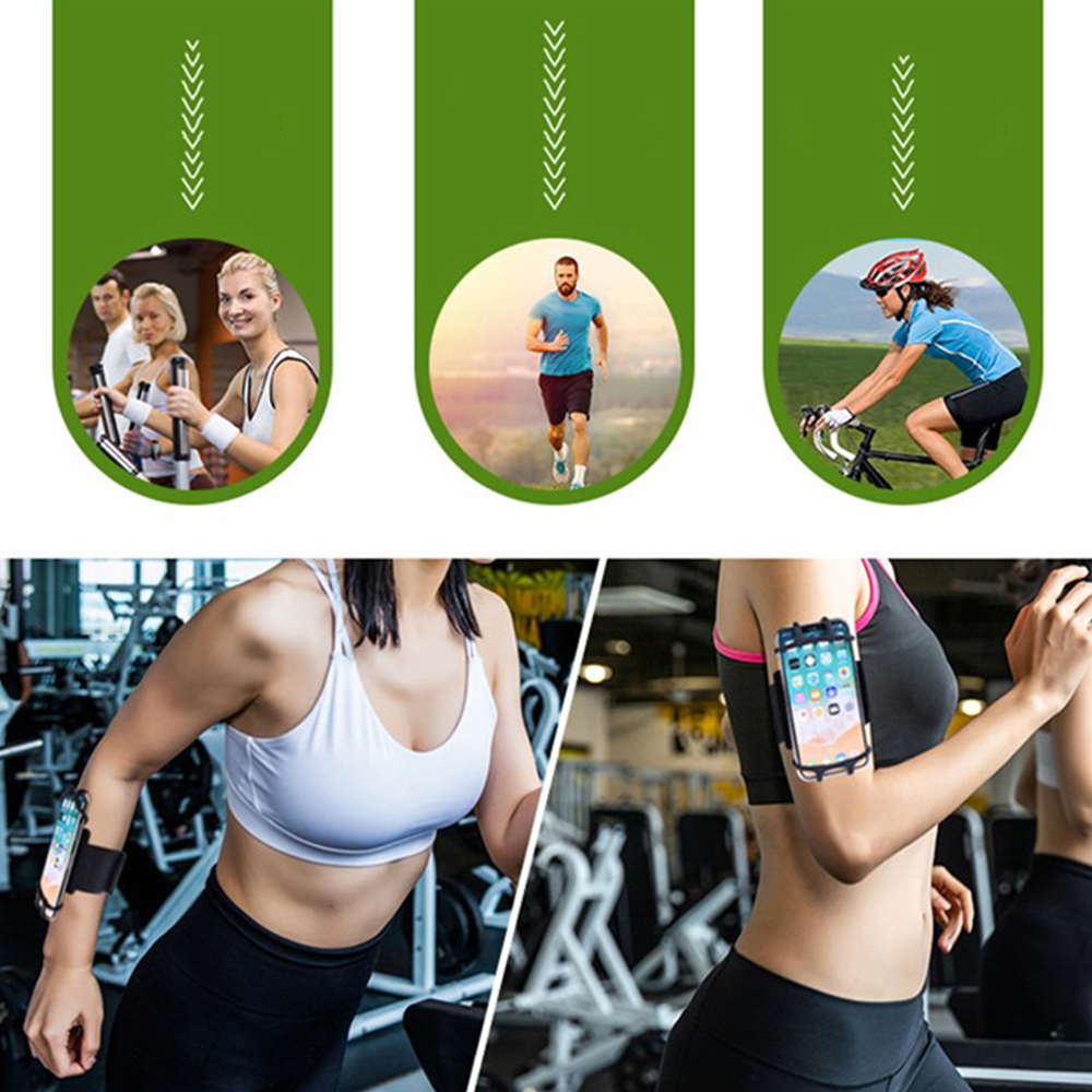 Universal Silikon Fitness Sportarmband 360° Drehbar 4-7