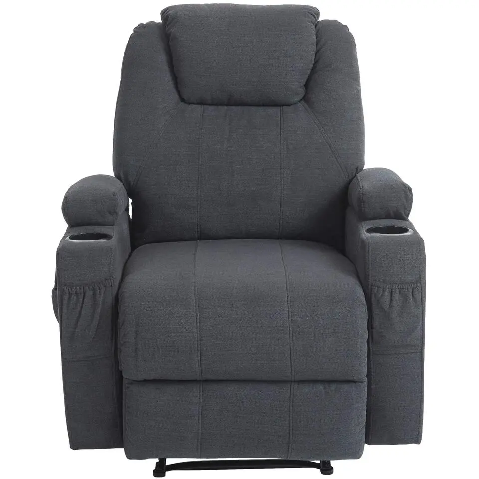 CLP Fauteuil Hepler zwart Frame - Stof - donkergrijs