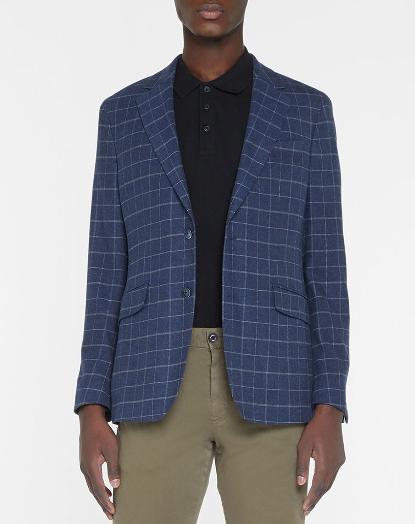 Hackett London Veste à carreaux bleu moyen