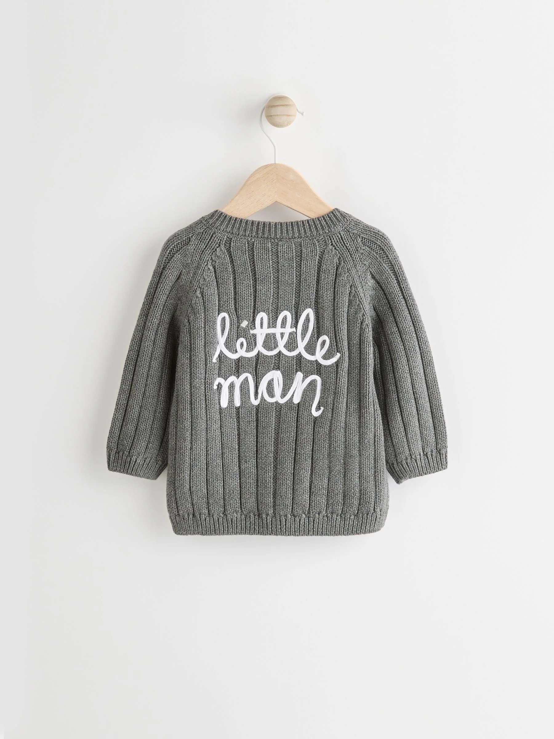 Grijs mannetje - 100% katoenen vest (0mnd -2jr)