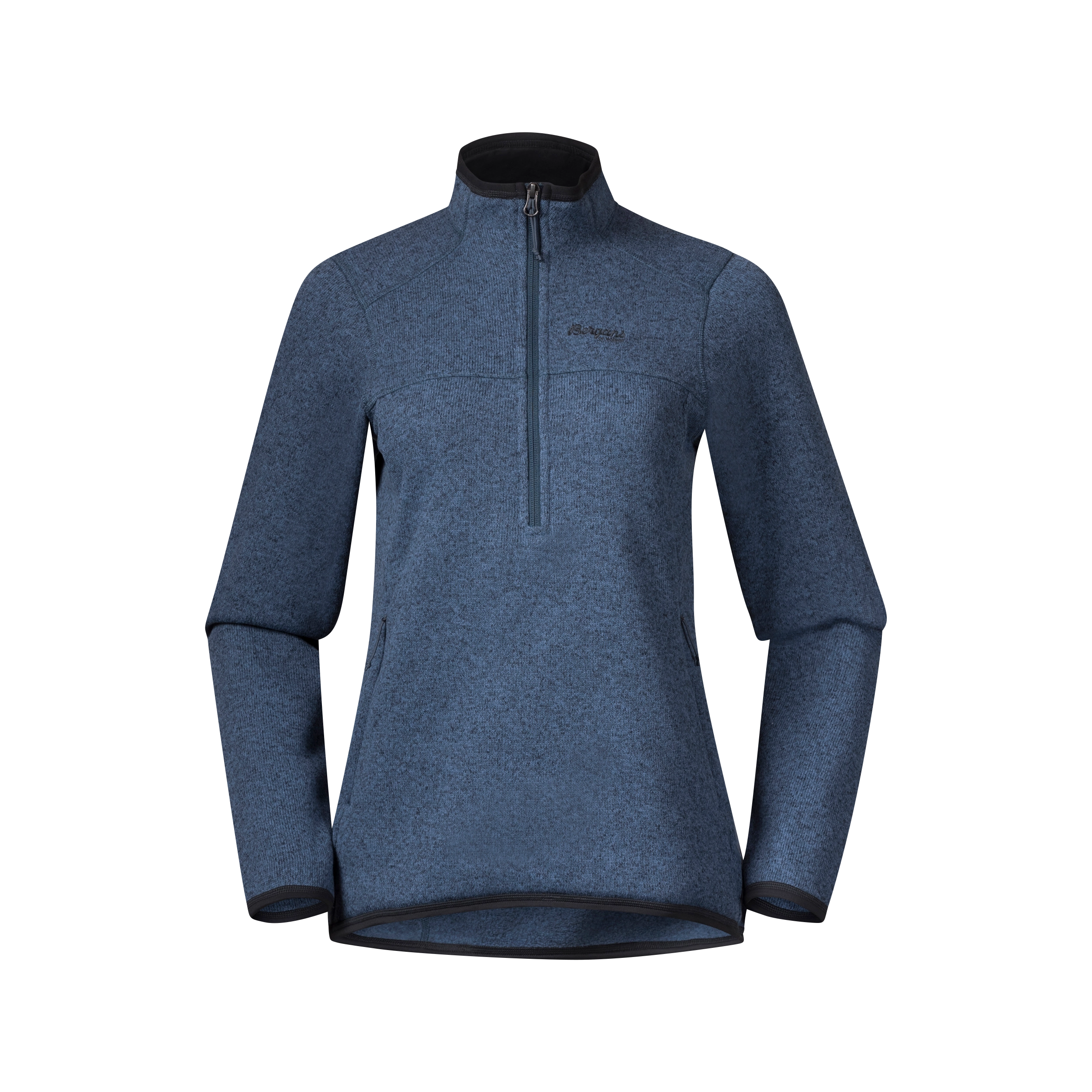 Kamphaug Knitted W Half Zip Orion Blue