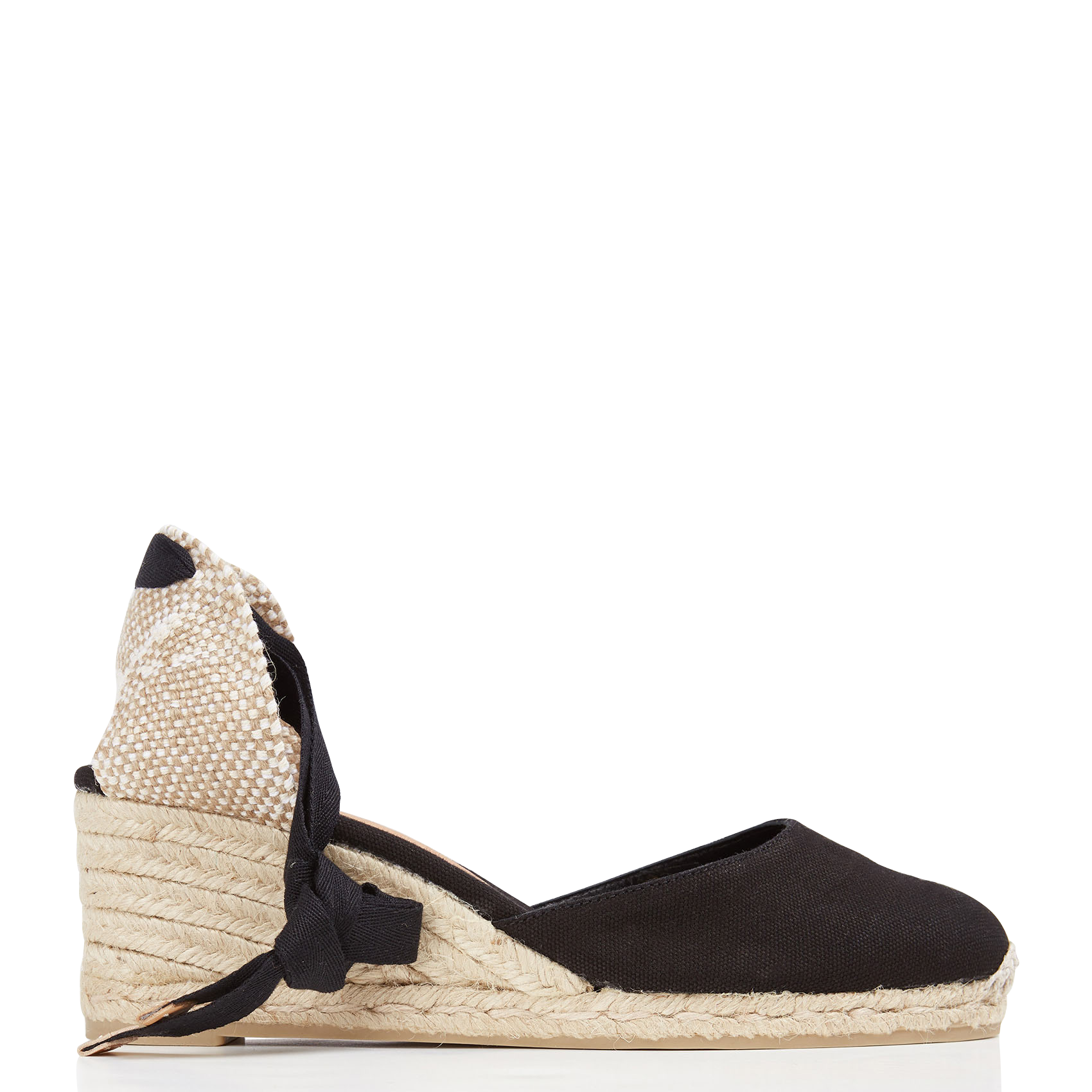 CARINA - Espadrilles compensées en toile | Noir