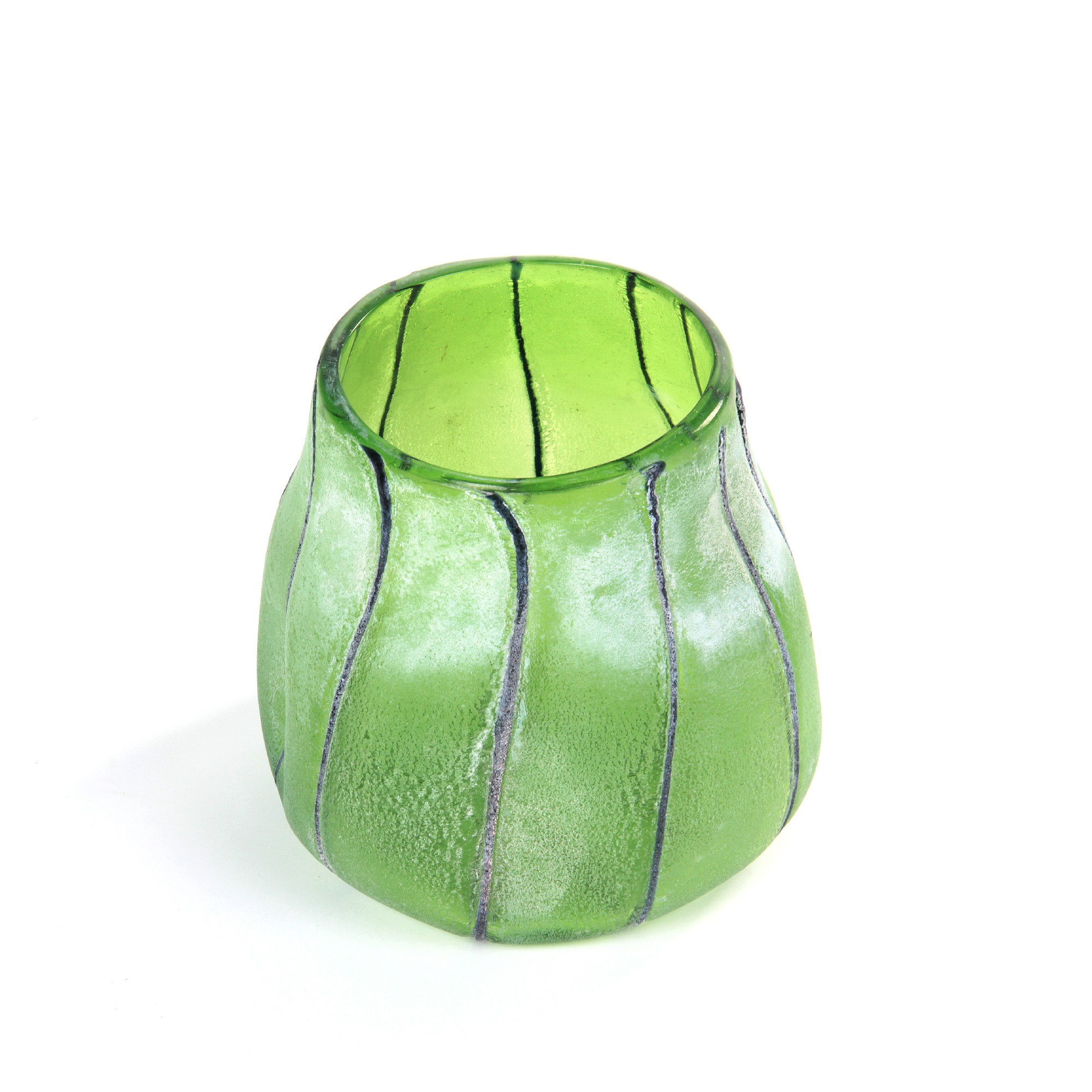 Glasvase 'Delia', grün, Ø 20 cm, H 20 cm von fischer's lagerhaus