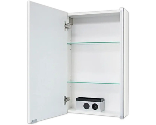 FACKELMANN LED-Line witte spiegelkast, 1 deur, 42,5 x 67 cm, IP20
