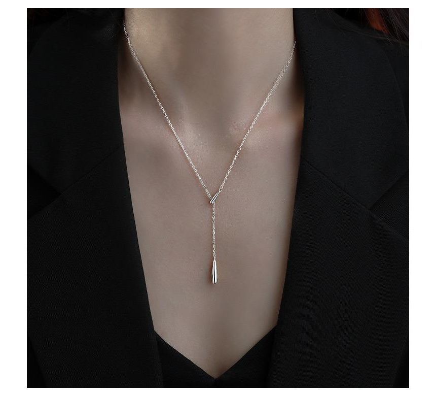 Gaya - Druppelhanger Sterling Zilveren Ketting