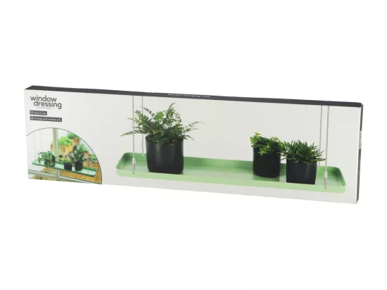 Support à plantes rectangulaire à suspendre vert Longueur de 58 cm