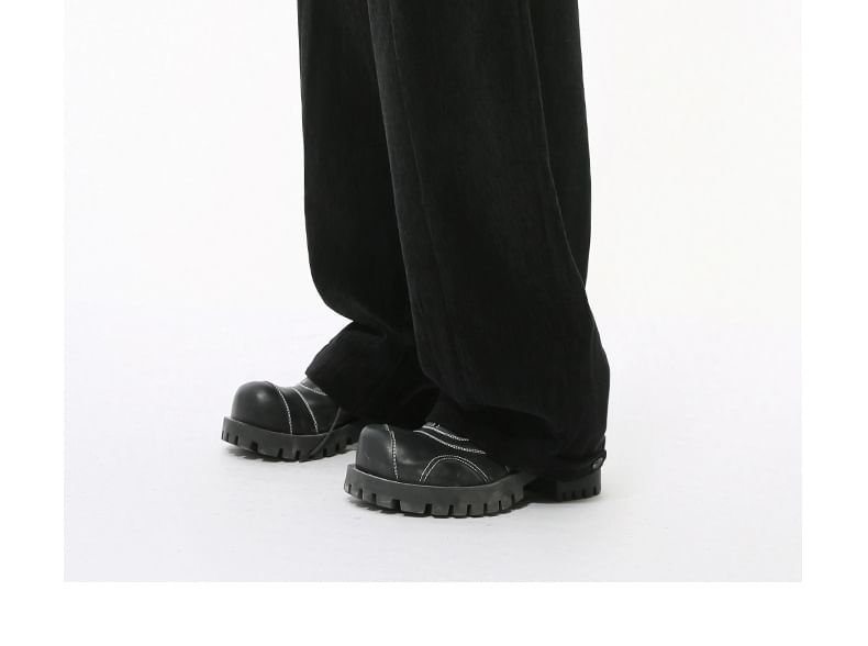 FAERIS - Hoge taille effen wijde broek