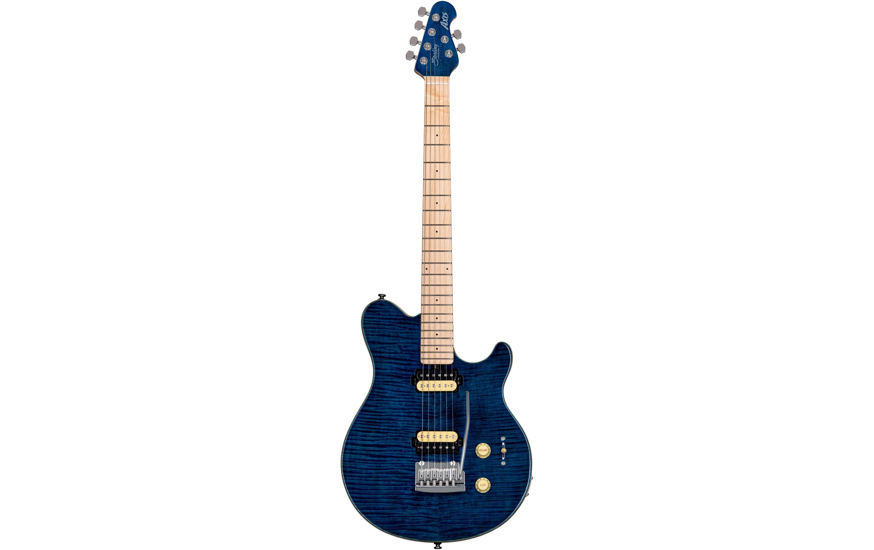 E-Gitarre Axis Flame Maple – Neptune Blue<br>Eine Innovation in der Gitarrengeschichte, die zum bekannten E-Gitarrenmodell wurde
