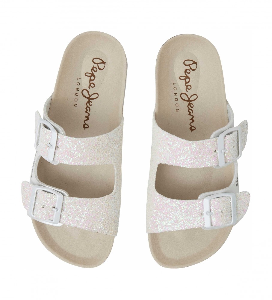 Sandálias Pepe Jeans Oban para casal, brancas