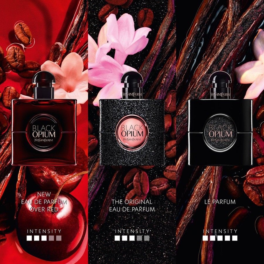 Yves Saint Laurent Black Opium Eau De Parfum Over Red 50ml